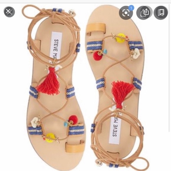 STEVE MADDEN GLADIATOR SANDAL SIZE 6.5 or 37 - Picture 2 of 8